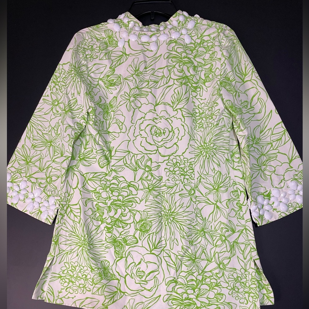 Lilly Pulitzer Green and White Floral Tunic - Picture 5 of 9